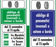 Cartello obbligo pneumatici invernali