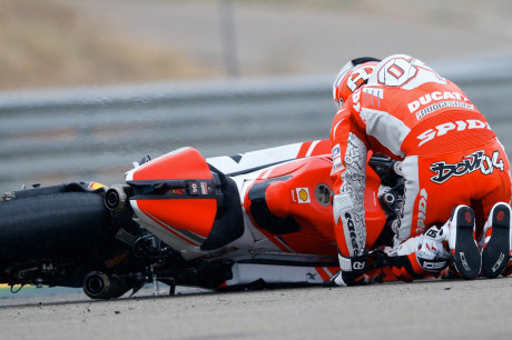 Andrea Dovizioso - Caduta Aragon