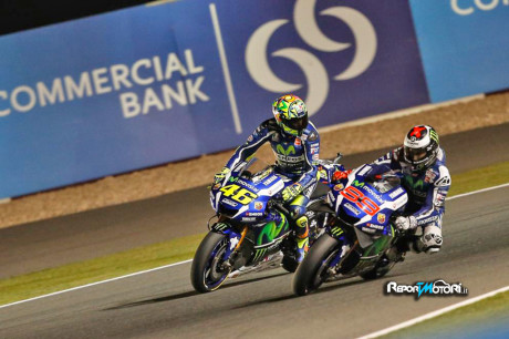 Lorenzo e Rossi lite in Qatar 