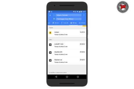mytaxi su Google Maps