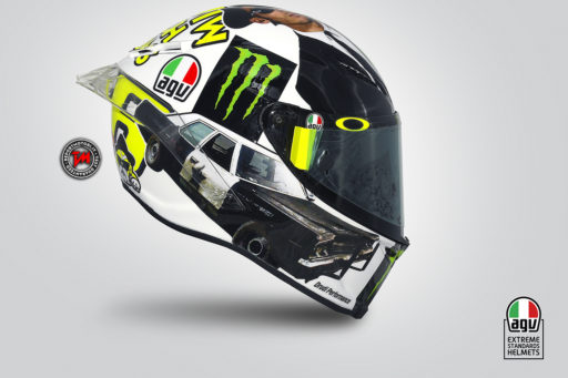A Misano una nuova grafica per il casco di Valentino Rossi