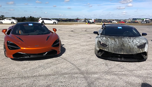 McLaren vs Lamborghini la sfida sul quarto di miglio!