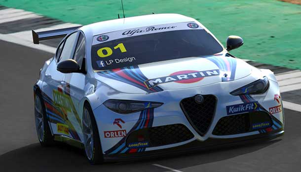 Alfa Romeo Giulia BTTC Martini Racing