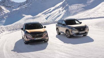 Nissan X-Trail e Ariya al Vertical Winter Tour 2024