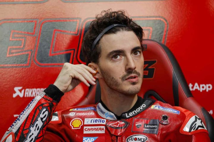 Primo piano di Pecco Bagnaia