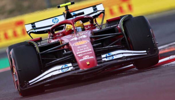 La Ferrari di Hamilton in pista