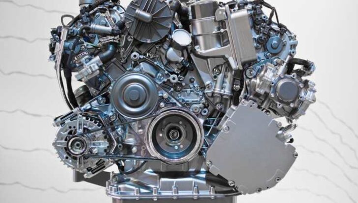 Il motore di un'auto