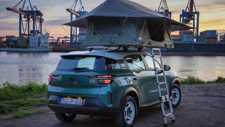 La tenda sul tetto della Opel Frontera