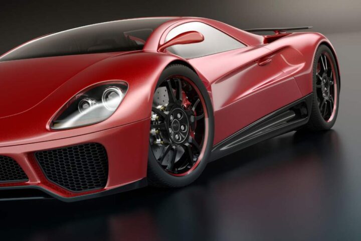 Una supercar rossa