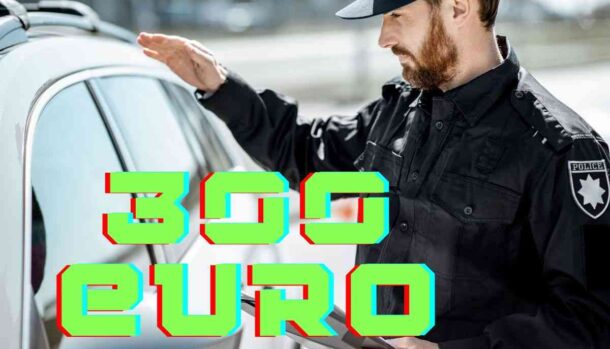 Braccio auto novità problemi multa 300 euro