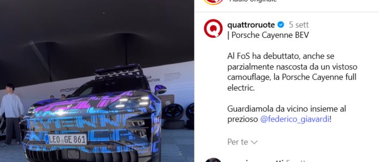 Porsche Cayenne elettrica SUV addio