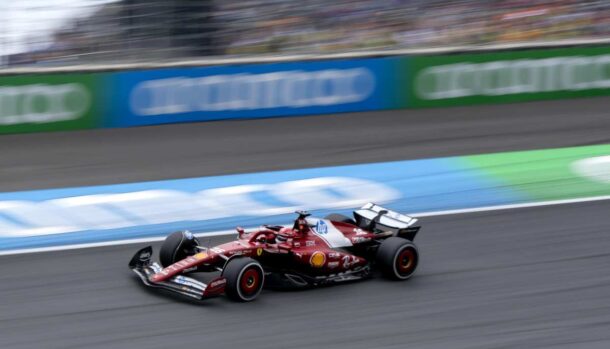 La Ferrari di Leclerc in pista