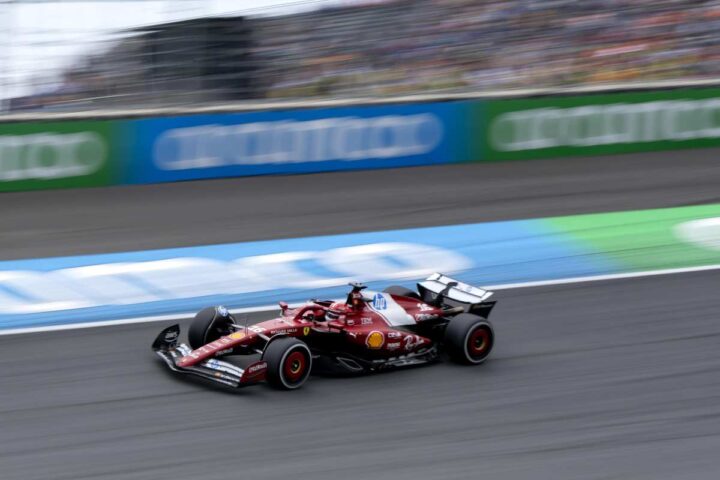 La Ferrari di Leclerc in pista 