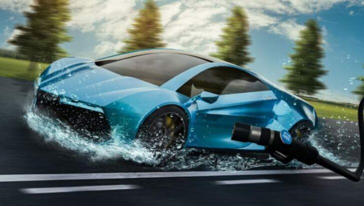 Un'auto alimentata ad idrogeno