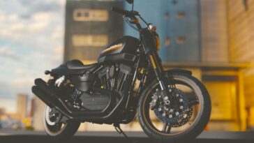 Una moto parcheggiata in città