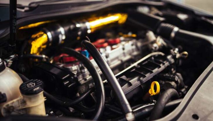 Il motore di un'auto