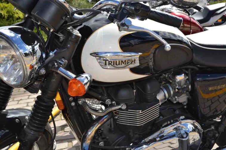 Il marchio Triumph sulla moto