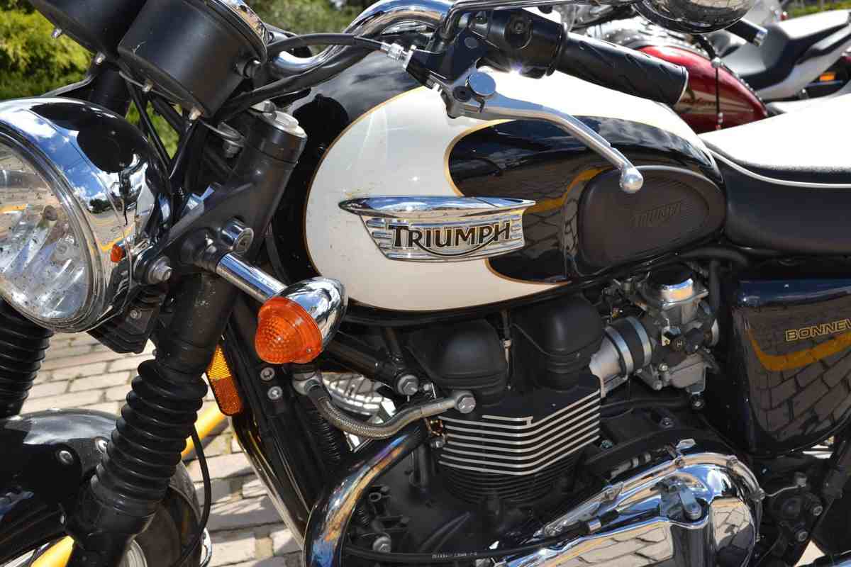 Il marchio Triumph sulla moto
