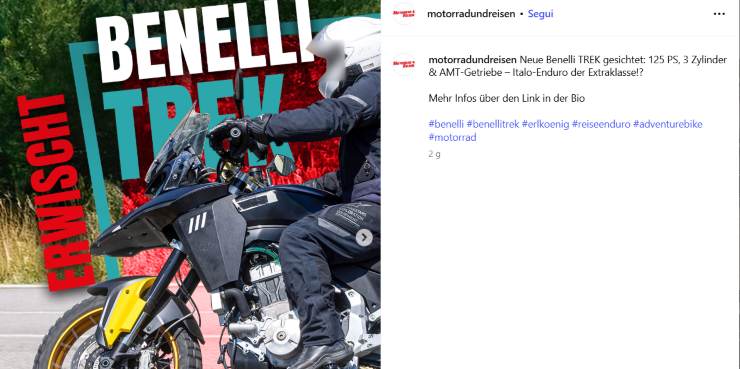 Benelli TRK TreK novità crossover