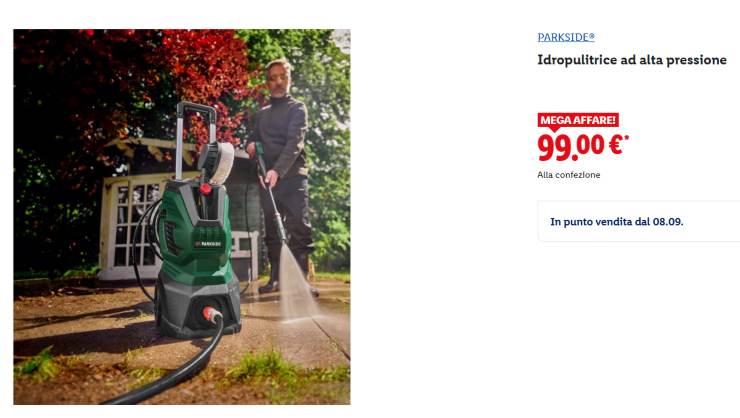 Idropulitrice LIDL novità prezzo