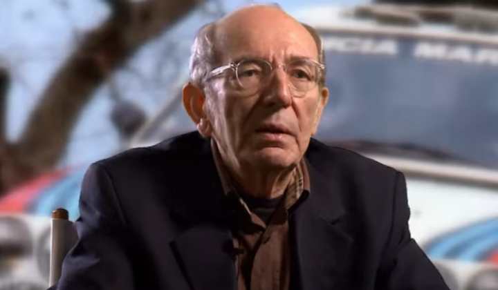 L'ingegnere Claudio Lombardi durante un'intervista