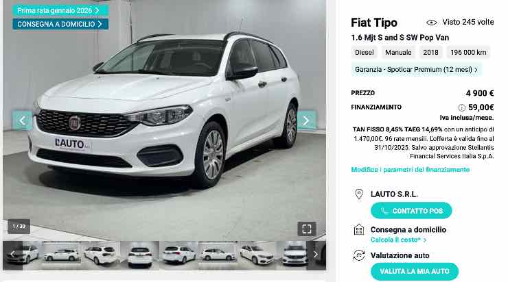 FIAT Tipo a 4.900 euro