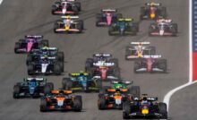 Le monoposto di Formula 1 alla partenza di un Gran Premio
