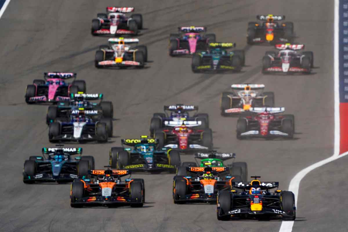 Le monoposto di Formula 1 alla partenza di un Gran Premio