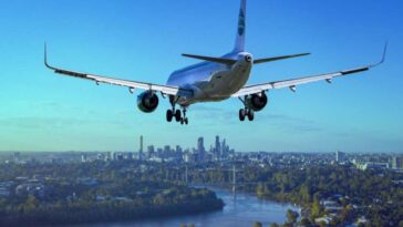 Un aereo in fase di volo