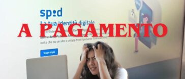 Spid a pagamento, donna disperata davanti al pc