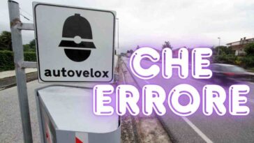 Autovelox errore multa auto