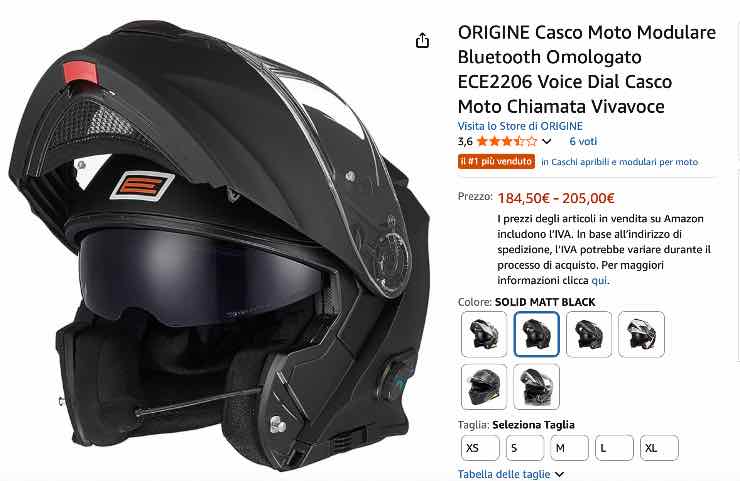 Casco Origine Amazon prezzo