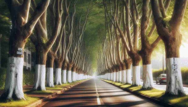 Perché i tronchi degli alberi ai bordi delle strade sono dipinti di bianco? Ecco tutta la verità