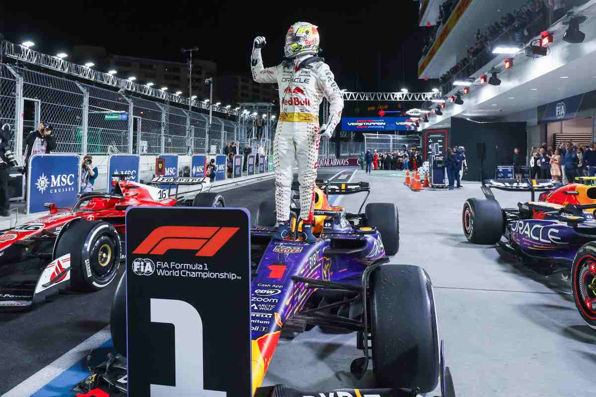 Verstappen esulta a Las Vegas