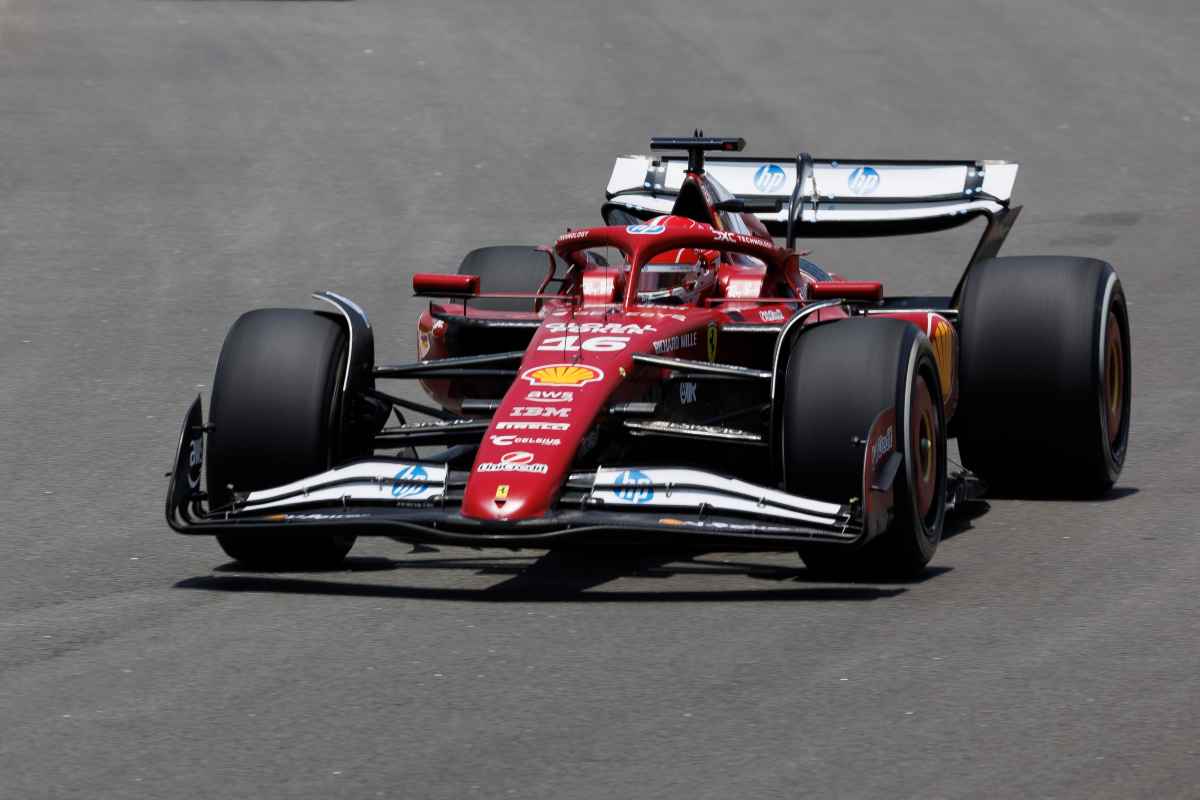 La Ferrari di Leclerc in pista 