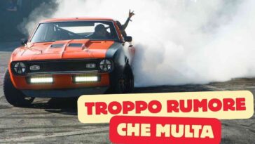 auto rumore multa sospensione patente