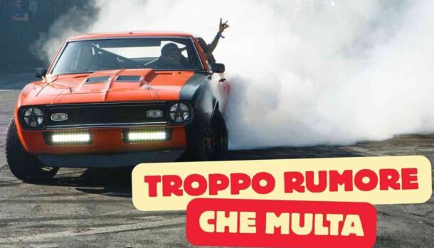 auto rumore multa sospensione patente