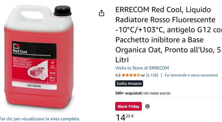 liquido antigelo radiatore