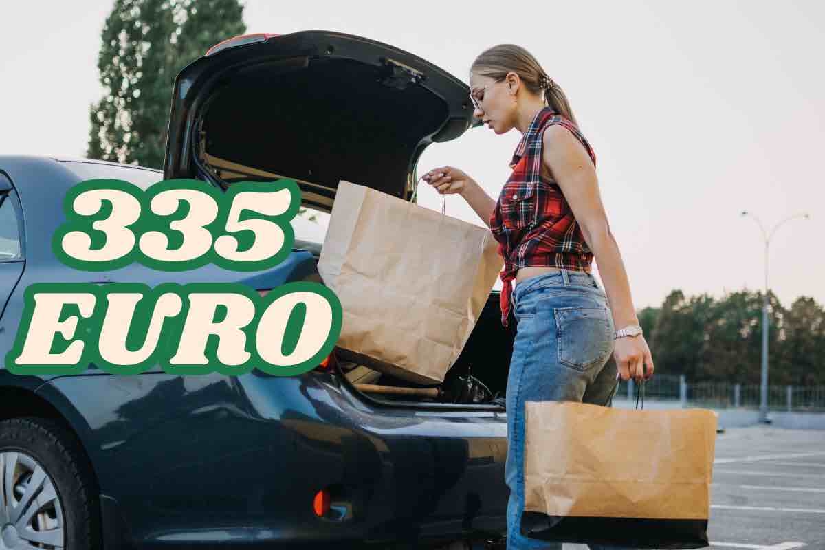 Spesa auto novità multa 335 euro