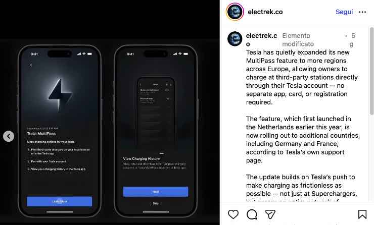 TeslaPass novità auto Elon Musk