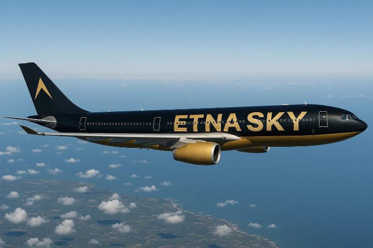 aereo Etna sky low cost compagnia