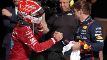 I complimenti di Verstappen a Leclerc