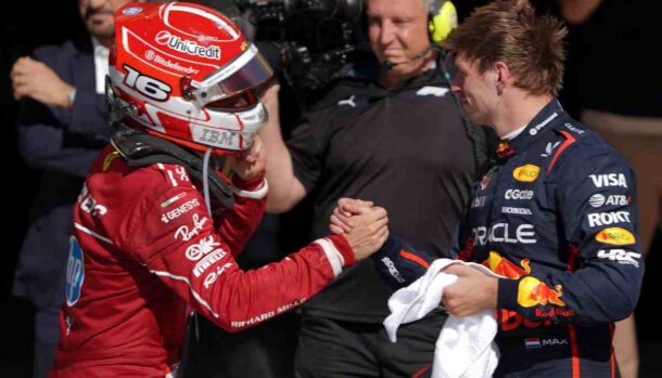 I complimenti di Verstappen a Leclerc