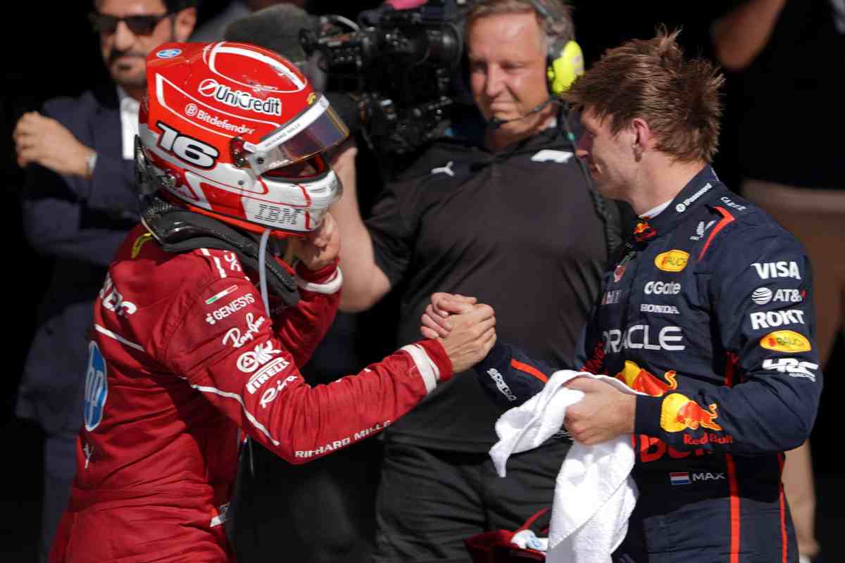 I complimenti di Verstappen a Leclerc