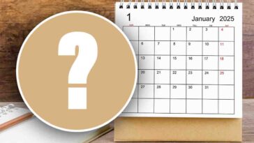 un punto interrogativo con vicino un calendario