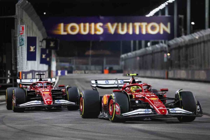 le due Ferrari in pista