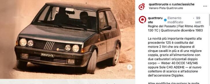 fiat novità ritmo abarth 130 tc