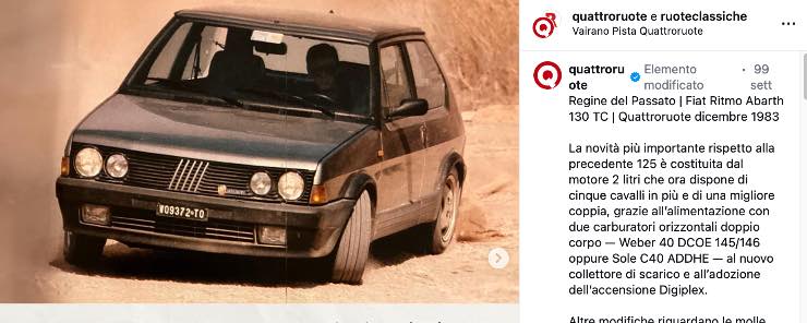 fiat novità ritmo abarth 130 tc