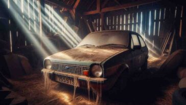 In un fienile trovano la Ford Fiesta che nessuno ricordava: era dimenticata da almeno 20 anni