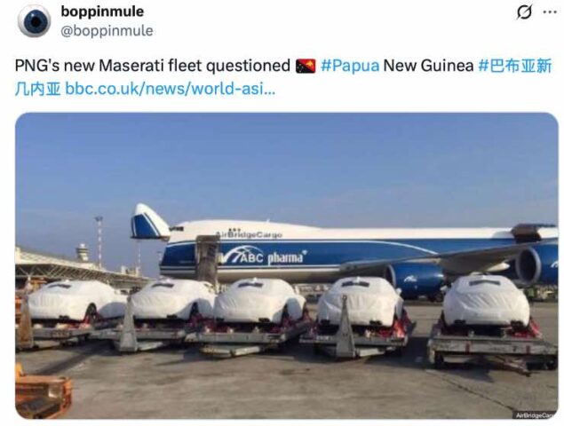 maserati Papua nuova guinea governo